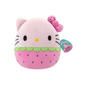 Squishmallows Sanrio Hello Kitty Pink Strawberry Plush